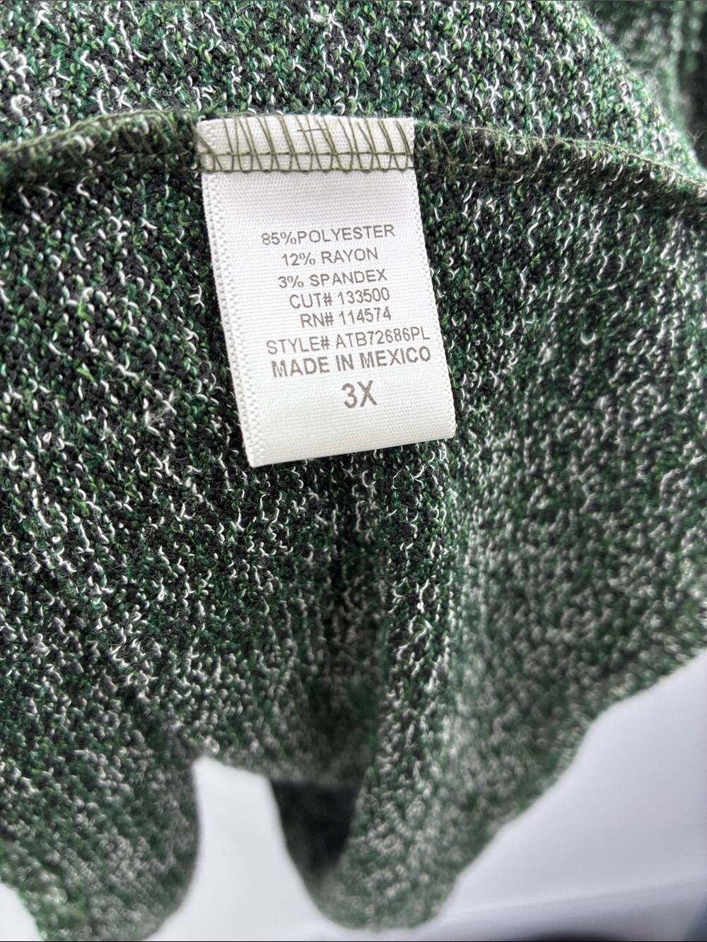 Anthology RO&DE Green Textured Tiered Sweater Dress size 3X NWT - Picture 6 of 7